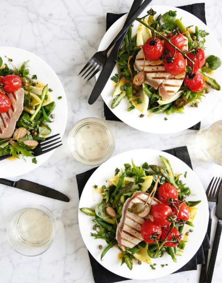 tonijn op salade