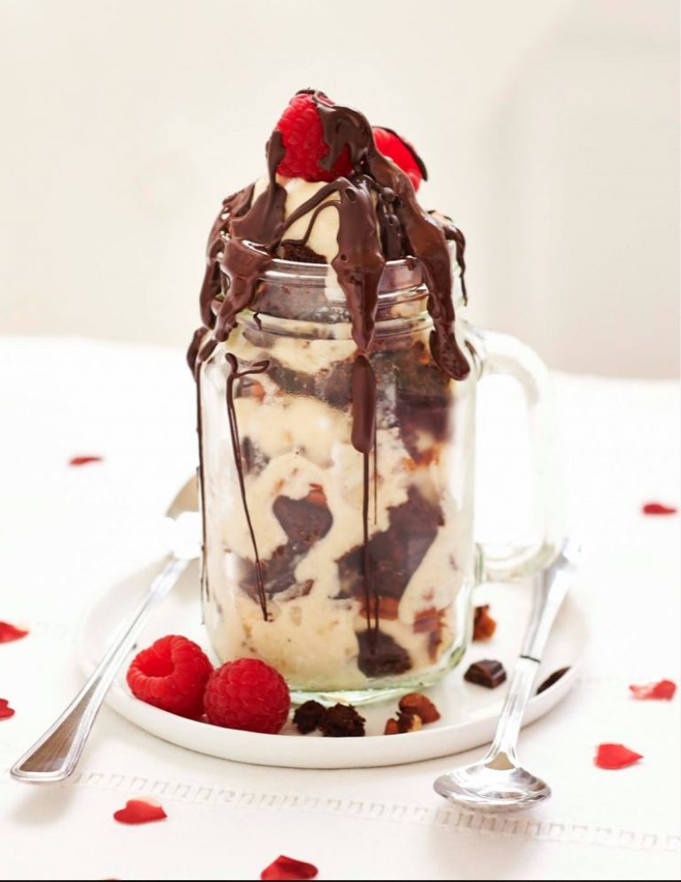 Amber ijs met choco